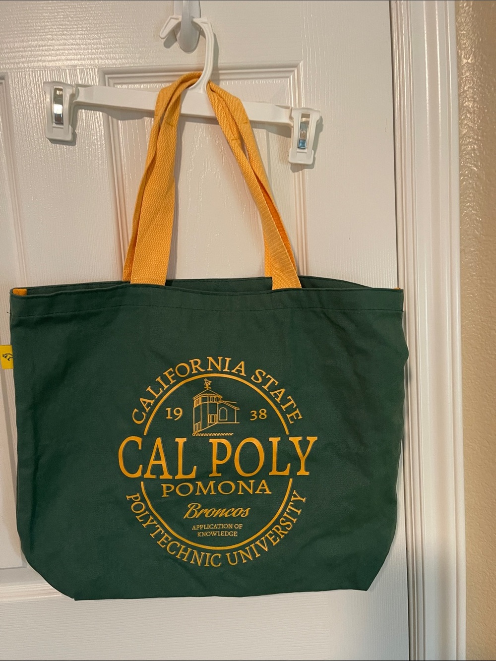 Calpoly Pomona Green & Gold Canvas Tote Bag